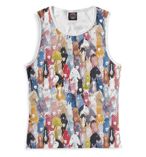 

Майки Print Bar, Белый, Лошадки