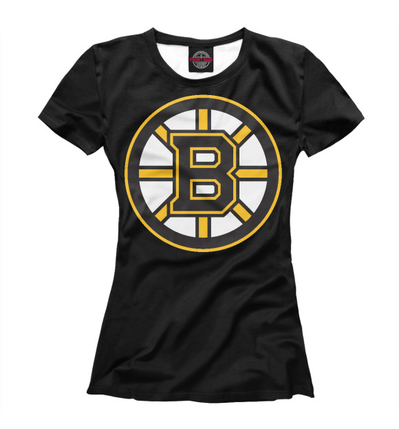 Женская футболка с изображением Boston Bruins цвета Белый