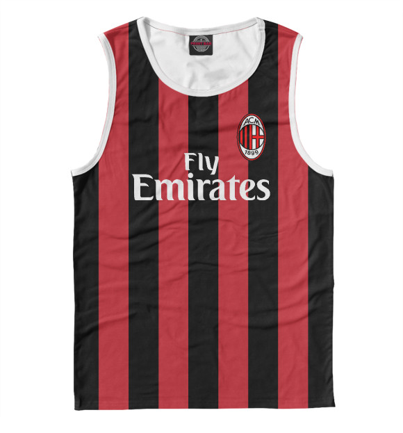 Майка для мальчика с изображением AC Milan цвета Белый