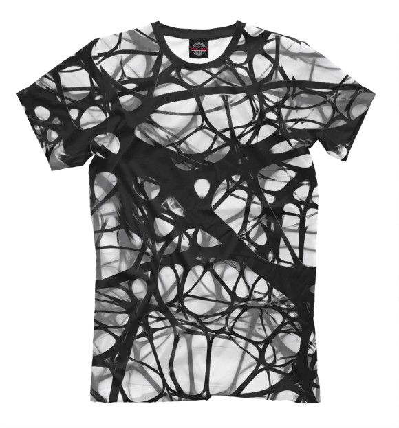 Мужская футболка с изображением Neurons цвета Молочно-белый
