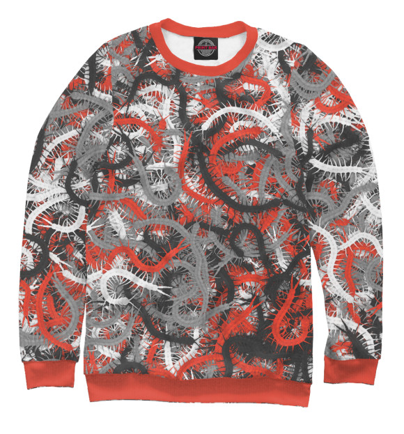 Свитшот для девочек с изображением Сколопендры цвета Белый