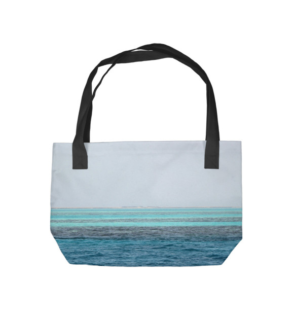 Пляжная сумка с изображением to touch the sea цвета 