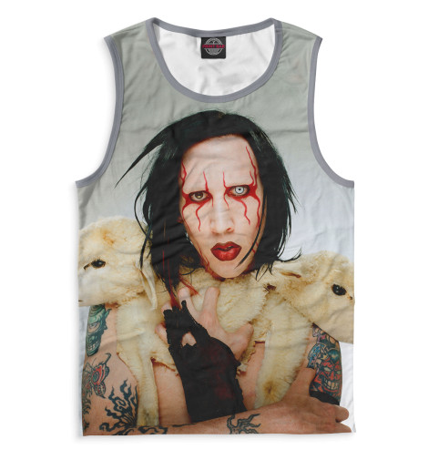 

Майки Print Bar, Белый, Mаrilyn Manson