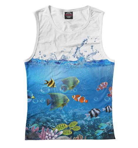 

Майки Print Bar, Белый, Подводный мир