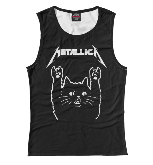 Майка для девочки с изображением Metallica цвета Белый