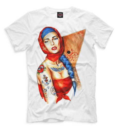 

Футболки Print Bar, Молочно-белый, Русская краса