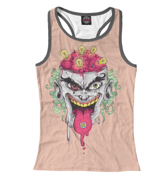 Женская майка-борцовка с изображением Bad trip цвета Белый