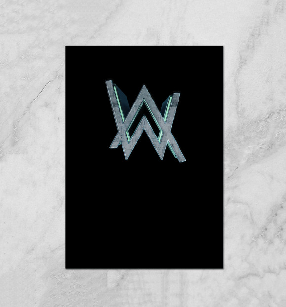 Плакат с притом Alan Walker цвета Белый Плакат с изображением Alan Walker цвета Белый