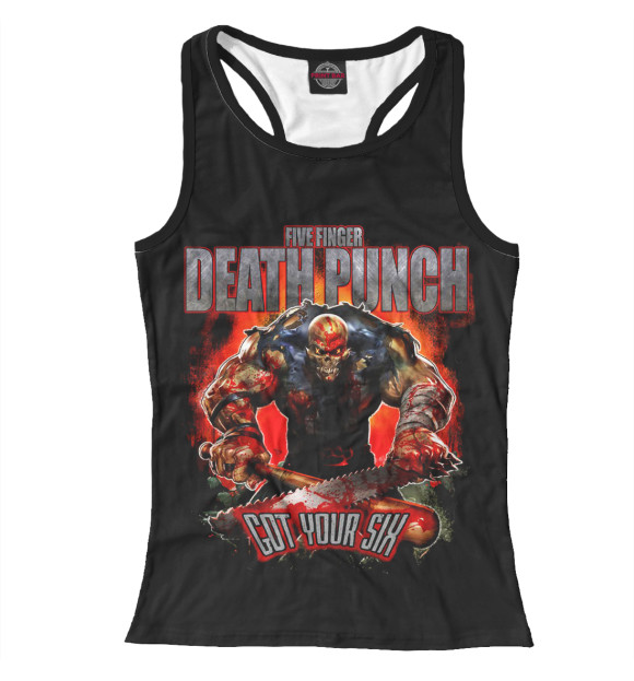 Женская майка-борцовка с изображением Five Finger Death Punch Got Your Six цвета Белый