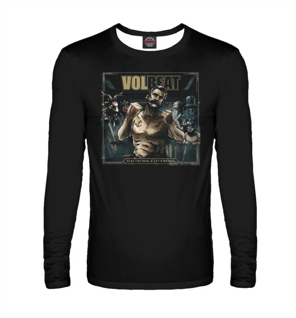 Мужской лонгслив с изображением Volbeat цвета Белый