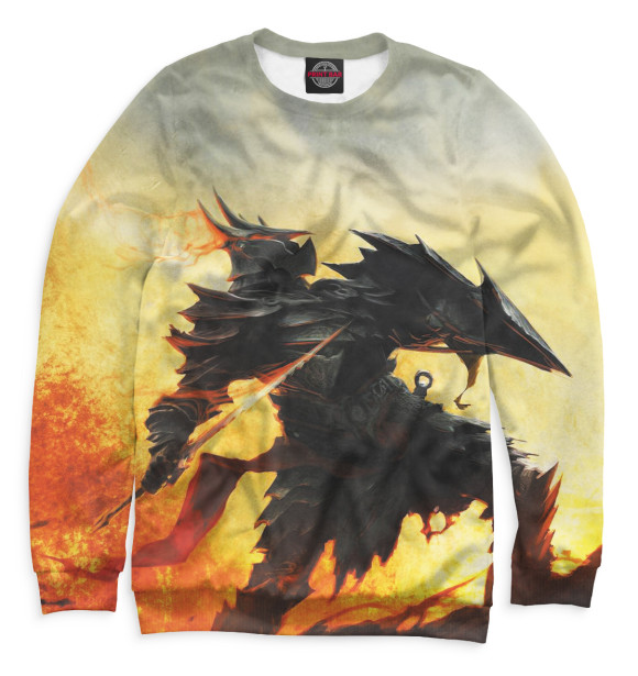 Женский свитшот с изображением Skyrim цвета Белый