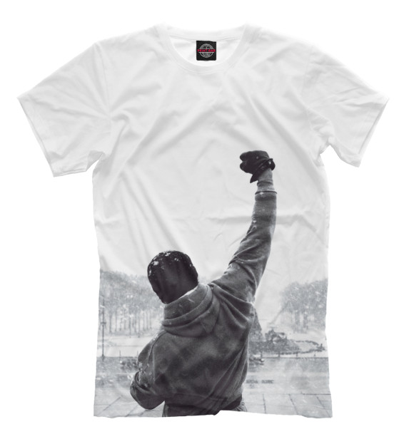 Мужская футболка с изображением Rocky цвета Молочно-белый
