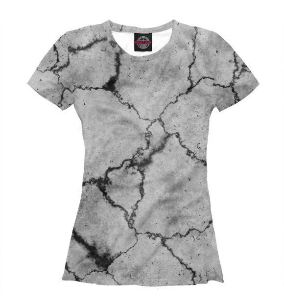 Женская футболка с изображением Gray Texture цвета Белый