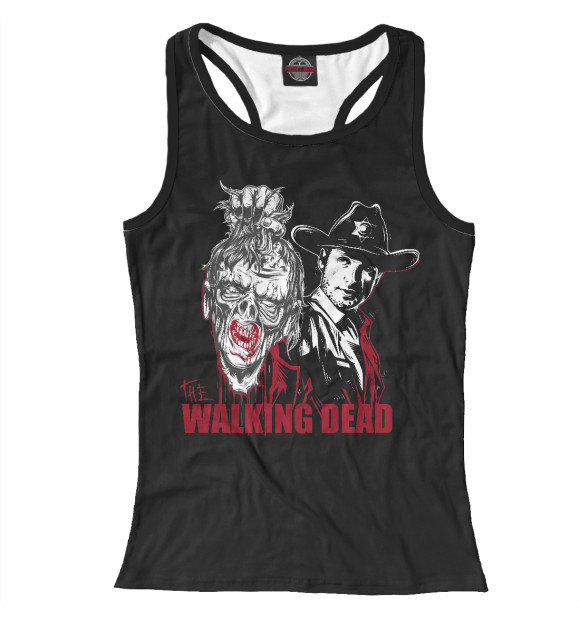 Женская майка-борцовка с изображением The Walking Dead - Rick Grimes цвета Белый