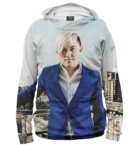 Мужское худи с изображением Спартак цвета Белый