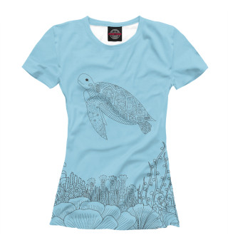 Женская футболка Морская черепаха