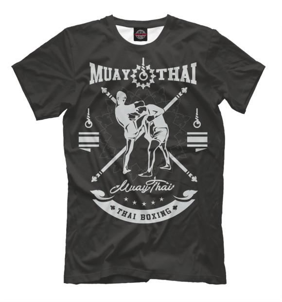 Мужская футболка с изображением Muay Thai цвета Белый