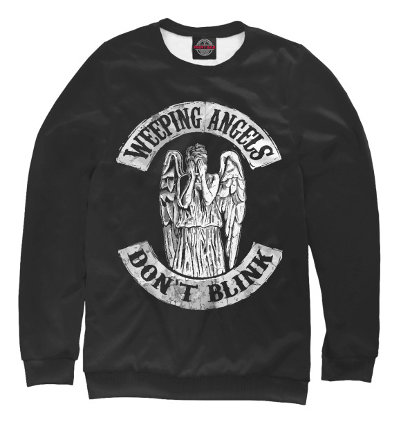 Женский свитшот с изображением Weeping Angels цвета Белый