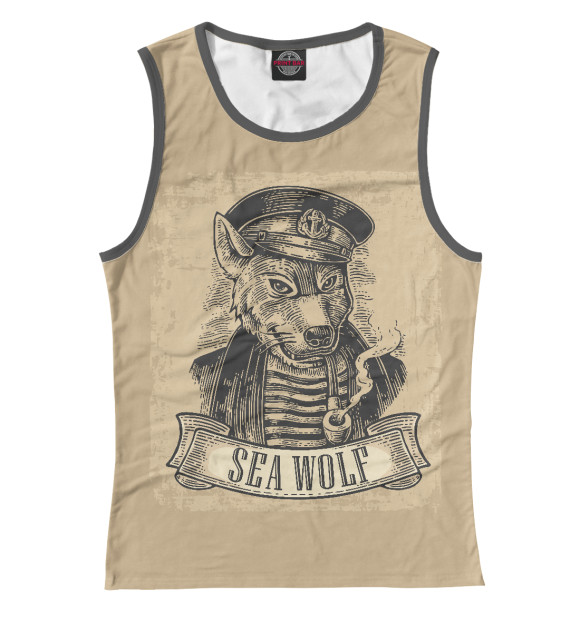 Майка для девочки с изображением Морской волк цвета Белый