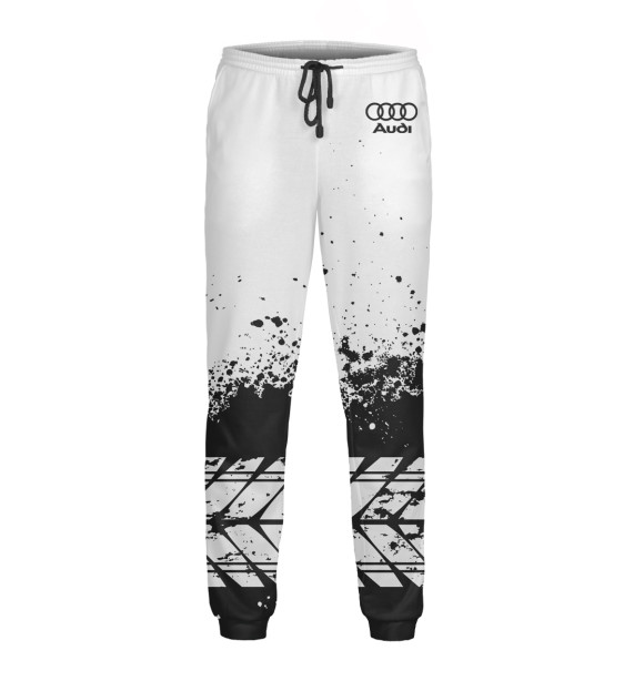 Мужские спортивные штаны с изображением AUDI SPORT цвета Белый
