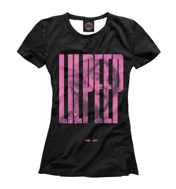 Женская футболка с изображением Lil Peep Time цвета Белый