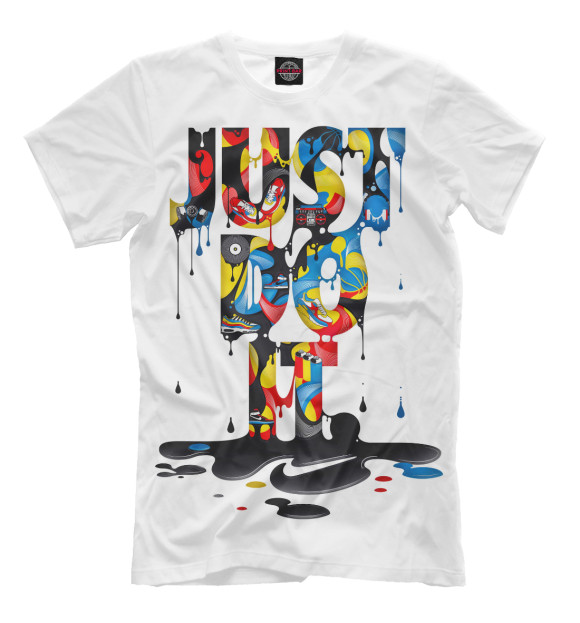 Футболка для мальчиков с изображением Just Do It цвета Молочно-белый