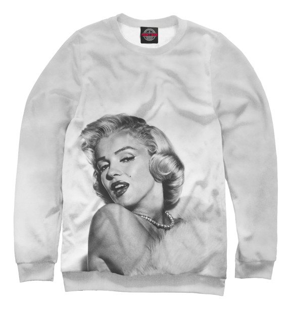 Мужской свитшот с изображением Marilyn Monroe цвета Белый