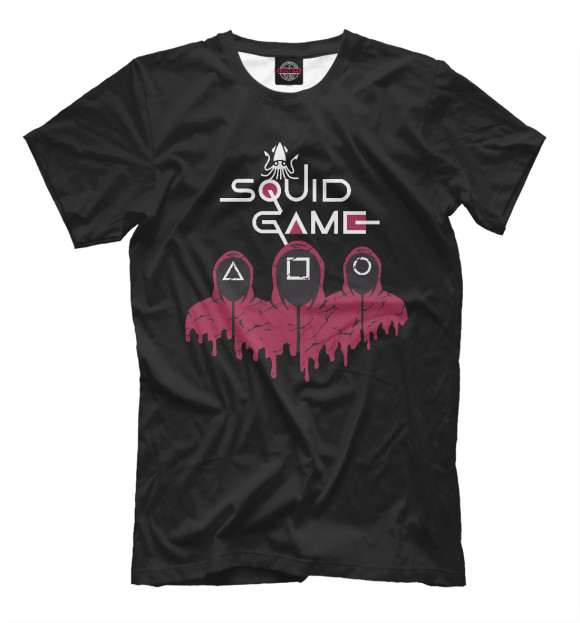 Мужская футболка с изображением Squid Game цвета Белый