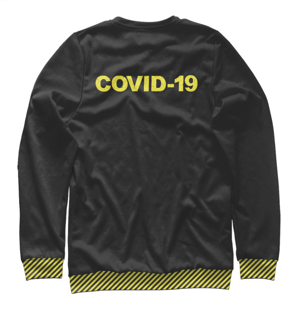 Мужской свитшот с изображением Covid-19 цвета Белый