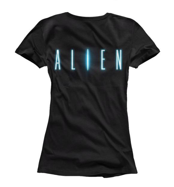 Женская футболка с изображением Alien цвета Белый