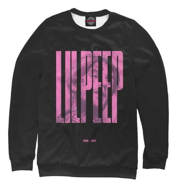 Свитшот для девочек с изображением Lil Peep Time цвета Белый