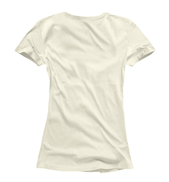 Женская футболка с изображением Портрет цвета Белый