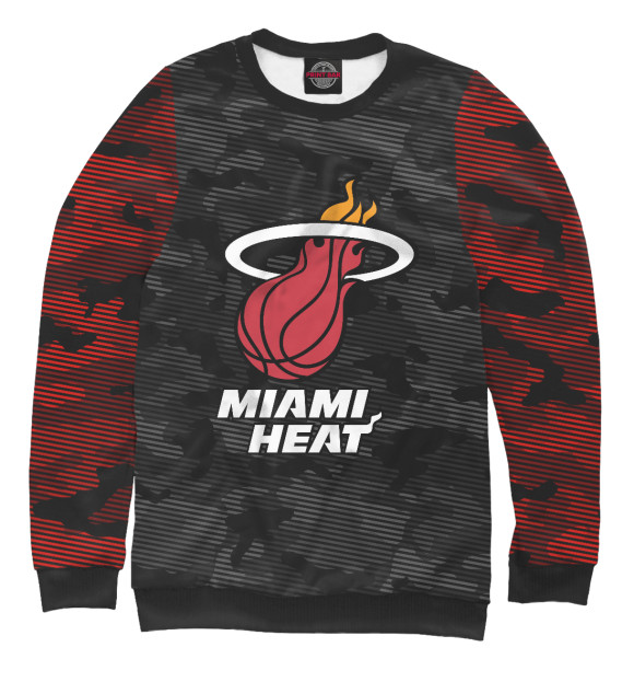 Свитшот для мальчиков с изображением Miami Heat цвета Белый