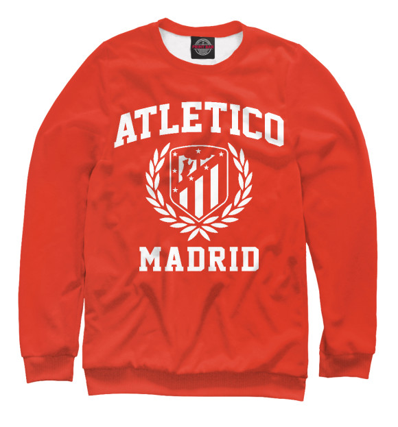Мужской свитшот с изображением Атлетико Мадрид цвета Белый