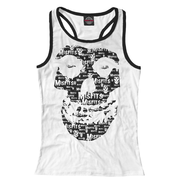 Женская майка-борцовка с изображением Misfits цвета Белый