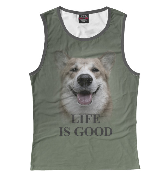 Майка для девочки с изображением Life is Good цвета Белый
