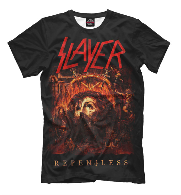 Мужская футболка с изображением Slayer Repentless цвета Черный