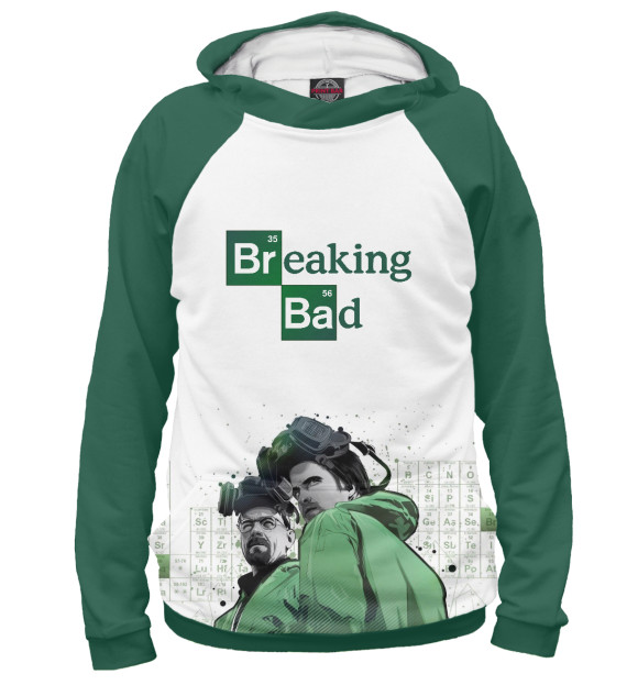 Женское худи с изображением Breaking bad цвета Белый