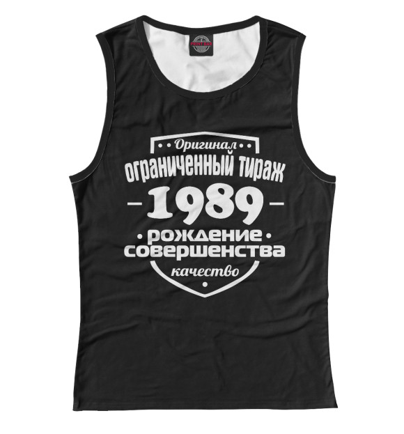 Майка для девочки с изображением Рождение совершенства 1989 цвета Белый