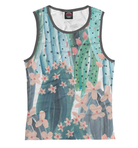 

Майки Print Bar, Белый, Цветущий кактус