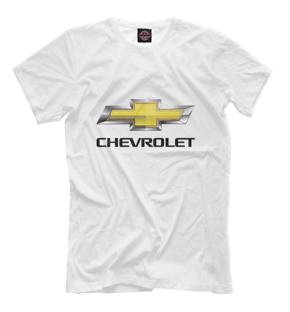 Мужская футболка с изображением Chevrolet цвета Белый