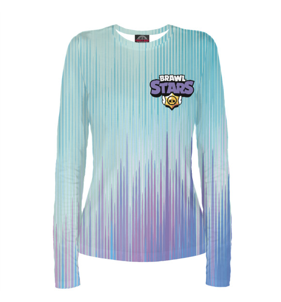 Женский лонгслив с изображением Brawl Stars цвета Белый