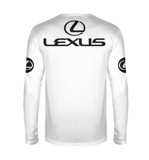 Мужской лонгслив с изображением Lexus цвета Белый