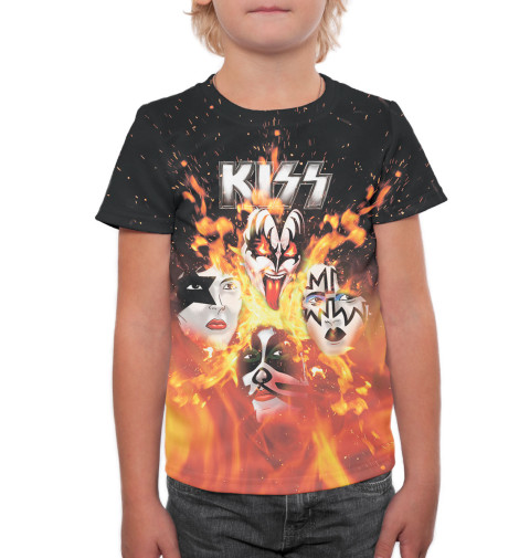 

Футболки Print Bar, Молочно-белый, KISS