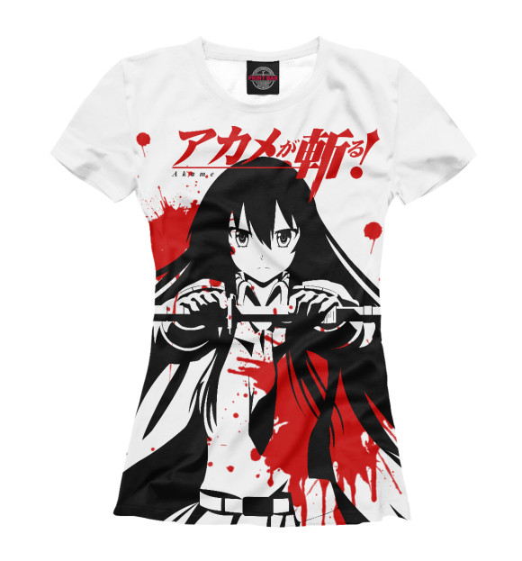 Женская футболка с изображением Убийца Акамэ цвета Белый