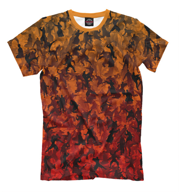 Мужская футболка с изображением Ниндзя цвета Темно-бордовый