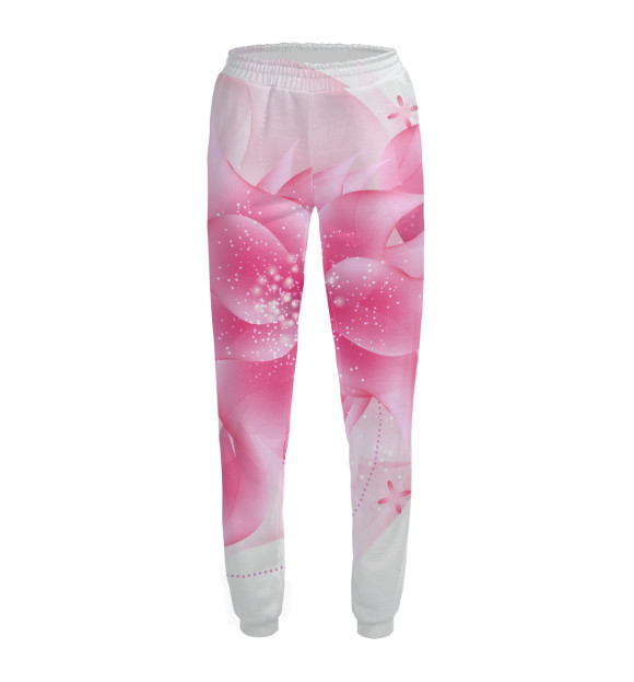 Женские спортивные штаны с притом Романтика цвета Белый Женские спортивные штаны с изображением Романтика цвета Белый