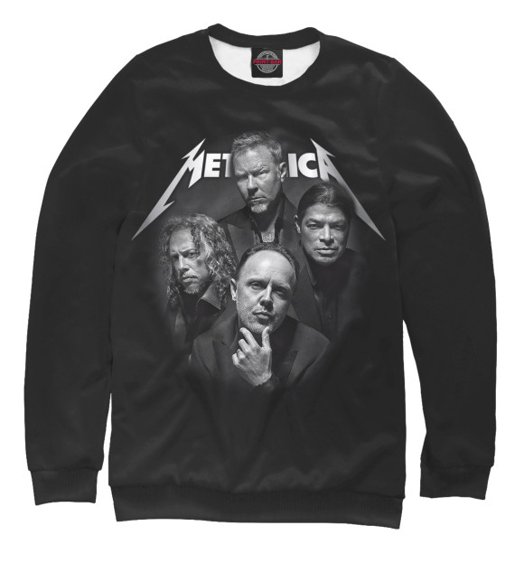 Свитшот для мальчиков с изображением Metallica цвета Белый