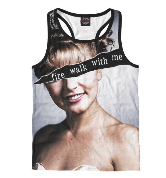 Мужская майка-борцовка с изображением Fire Walk With Me цвета Белый
