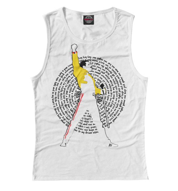 Майка для девочки с изображением One Vision Freddie Mercury цвета Белый
